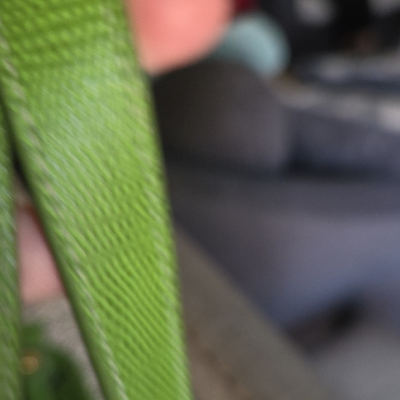 Chic Green and Tan Woven Tote Bag - Picture 6 of 7